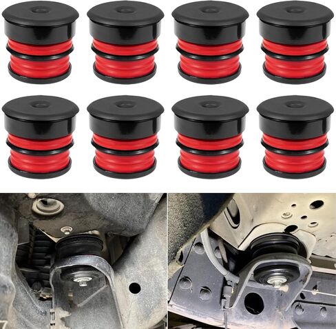 Silicone Body Mount Kit for 2008-2016 Ford Super Duty F250/F350 Crew Cab (8PCS) Silicone Body Mount Bushings Kit Improve Bumpy Ride Durable Components Outlast Truck Outperforms OEM and PU Mounts Red in Saudi Arabia