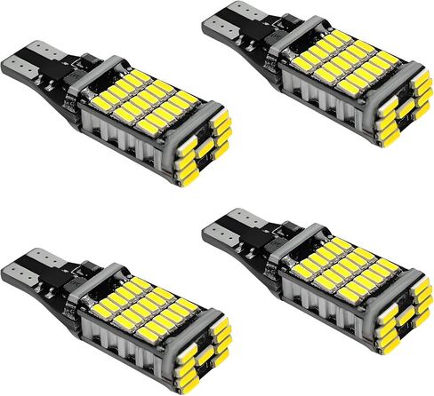 4 PCS LED Reverse Lights, T15 4014 45SMD Back Up Light Turn Signal Bulb, 6500K Super Bright Stop Light Bulbs Brake Lights for Cars Trucks RVs, Universal Car Accessories (White) in Saudi Arabia