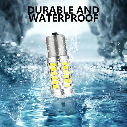 4 قطع 1156 لمبة إشارة الانعطاف LED للسيارات، 5630/5730-33SMD توصيل لوحة الكمبيوتر والتشغيل تركيب غير مدمر، لمبة استجابة سريعة عالية السطوع، استبدال الإضاءة المقاومة للماء (أبيض) in Kuwait