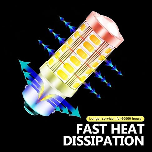 4 قطع 1156 لمبة إشارة الانعطاف LED للسيارات، 5630/5730-33SMD توصيل لوحة الكمبيوتر والتشغيل تركيب غير مدمر، لمبة استجابة سريعة عالية السطوع، استبدال الإضاءة المقاومة للماء (أبيض) in Kuwait