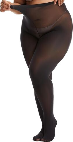 Frola Plus Size Tights for Women Semi Opaque Control Top High Waist Stockings 60 Denier Women's Pantyhose 2X 3X 4X 5X in Kuwait