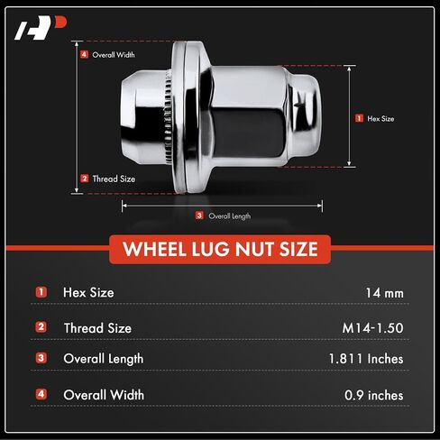 A-Premium M14-1.50 Wheel Lug Nuts Compatible with Toyota Tundra 2007-2021 Sequoia 2008-2021 Land Cruiser Lexus LX470 LX570 Front and Rear 20-PC Set in Saudi Arabia