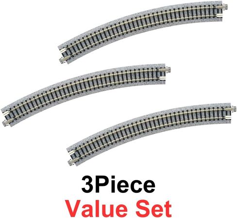 Kato USA Model Train Products Unitrack, 381mm (15") Radius 30-Degree Curve Track (4-Piece × 3pack) in Saudi Arabia