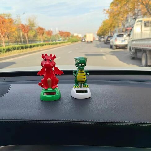 Green Solar Powered Dancing Dinosaur,Decoration Gift,Swinging Dancer, No Battery Required,Desk and Dashboard Decor Home Decor Solar Power Kits in Saudi Arabia