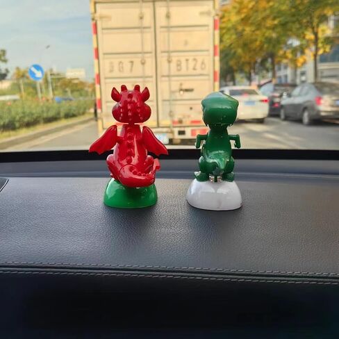 Green Solar Powered Dancing Dinosaur,Decoration Gift,Swinging Dancer, No Battery Required,Desk and Dashboard Decor Home Decor Solar Power Kits in Saudi Arabia
