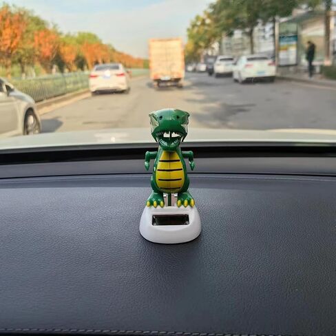 Green Solar Powered Dancing Dinosaur,Decoration Gift,Swinging Dancer, No Battery Required,Desk and Dashboard Decor Home Decor Solar Power Kits in Saudi Arabia