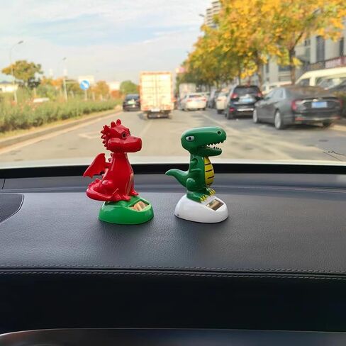 Green Solar Powered Dancing Dinosaur,Decoration Gift,Swinging Dancer, No Battery Required,Desk and Dashboard Decor Home Decor Solar Power Kits in Saudi Arabia