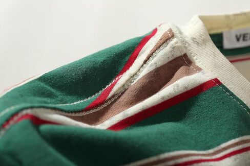 VEIISAR Men's Crewneck Striped T-Shirt Soft Elastic Cotton Tees in Kuwait