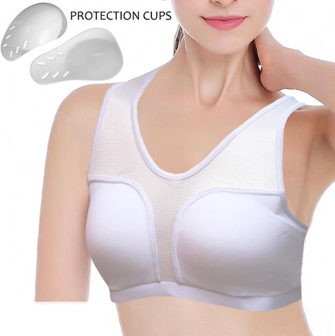 SPALL Women Chest Protector Enhanced Chest and Rib Protection Adjustable Double Layer Soft Breast Protectors for Football MMA Boxing Rugby Volleyball Baseball in Saudi Arabia