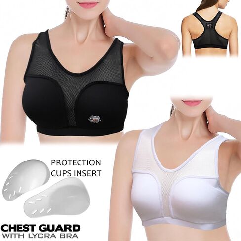 SPALL Women Chest Protector Enhanced Chest and Rib Protection Adjustable Double Layer Soft Breast Protectors for Football MMA Boxing Rugby Volleyball Baseball in Saudi Arabia