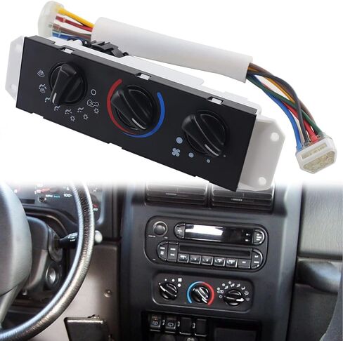 55056558AA سخان A/C مفتاح التحكم في تكييف الهواء لوحة وحدة التحكم في المناخ متوافقة مع 2005 2006 Jeep Wrangler TJ 2.4L 4.0L 55056558AB in Kuwait