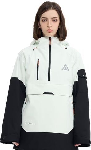 Ski Jacket Snowboard Anorak Coat Pullover Baggy Snow Hooded Insulated Hoodie Waterproof Warm for Women Men in Saudi Arabia