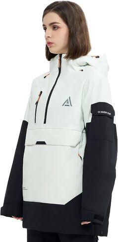 Ski Jacket Snowboard Anorak Coat Pullover Baggy Snow Hooded Insulated Hoodie Waterproof Warm for Women Men in Saudi Arabia