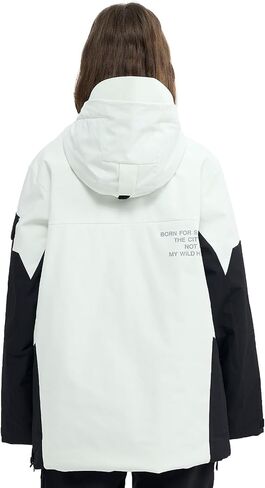 Ski Jacket Snowboard Anorak Coat Pullover Baggy Snow Hooded Insulated Hoodie Waterproof Warm for Women Men in Saudi Arabia