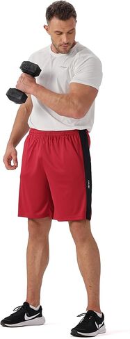 ZENGVEE Men’s 3 Pack Running Athletic Shorts 7" Quick Dry Workout Gym Shorts with Pockets for Basketball in Kuwait
