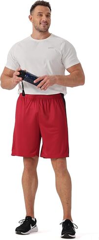 ZENGVEE Men’s 3 Pack Running Athletic Shorts 7" Quick Dry Workout Gym Shorts with Pockets for Basketball in Kuwait