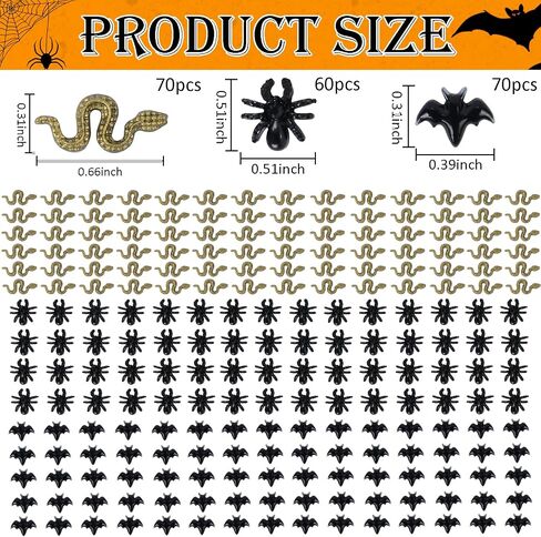 100PCS Halloween Miniature Bats Dollhouse Mini Bats for Crafts Cute Halloween Decor Tiny Bat Decor for Fairy Garden Dollhouse Micro Landscaping Decoration in Kuwait