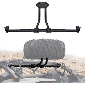 Spare Tire Carrier Holder for Can-Am X3 17-23, Black Heavy Duty Metal Spare Tire Mount Rack Holds a 32" Tire for Can Am Maverick X3 X3 Max Turbo RR 2017-2023 Accessories