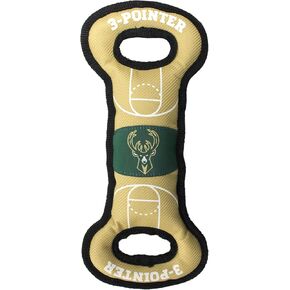 Pets First NBA Golden State Warriors Field Toy. - Tough Nylon Pet Toy with Double Trim Stitching & Inner Squeaker, one Size (GSW-3030)