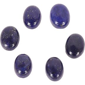 GEMHUB Lapis Lazuli Gold Flaked Mix Cabochon 100 Ct. Set of 6 Pc Loose Gemstone Beads ASP-018