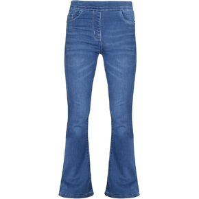 A2Z 4 Kids Girls Denim Jeans Comfortable Stretchy Jeggings Flared Bell Bottom Pants - Jeans JN36 Mid Blue 13-14