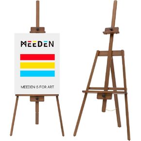 MEEDEN Art Easel, Painting Easel, Easel Stand for Painting, A-Frame Design Solid Beech Wooden Easel, Holds Canvas up to 43", Deep Walnut