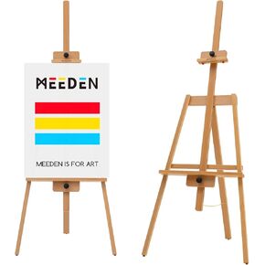 MEEDEN Art Easel, Painting Easel, Easel Stand for Painting, A-Frame Design Solid Beech Wooden Easel, Holds Canvas up to 43", Deep Walnut
