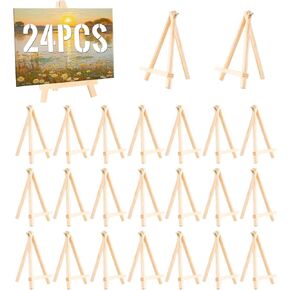 12 Pack Easel for Painting, 9 Inches Easel, Tabletop Painting Canvas Tall Wood Display Easels Set of 12, Art Craft Painting Easel Stand for Artist Adults Students