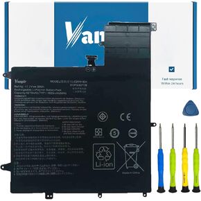 Vanpir C21N1624 Laptop Battery Replacement for Asus Q325U Q325UA Q325UAR ZenBook Flip S UX370UA 1A 1B C4061T C4072T C4093T Series Notebook 0B200-02420000 7.7V 39Wh 5070mAh