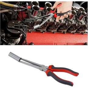 Car Spark Plug Wire Removal Pliers Tool, High Voltage Cylinder Cable Clamp Tool for Efficient and Safe Removal, Long Handle Spark Plug Pliers Car Spark Plug Boot Removal Tool