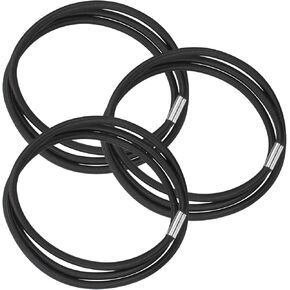 3 Pack Trash Can Bands Garbage Bag Elastic Bands Durable Rubber Band Fit 30-64 Gallon Garbage Cans Elastic Rubber Bands for Garbage Bag, Waste Bins, Litter Box (Black,Medium(30-64gal))