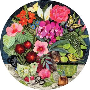 Ceaco - Miriam Bos - Patiently Waiting - 500 Piece Round Jigsaw Puzzle