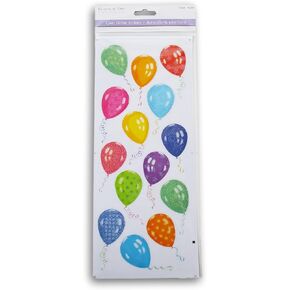 Colorful Balloon Birthday Stickers for Crafting, Scrapbooking, Photo Album Decor - 14 Pc, Black