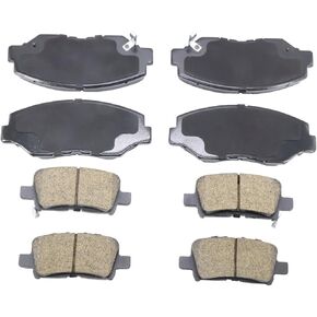 Brake Pads Set Front & Rear Ceramic Disc ATD914C,D914-7795,ATD865C,D865-7740 Compatible With 2003-2008 Honda Pilot