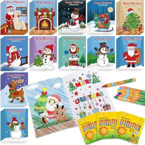 Fulmoon 144 Pcs Coloring Books with Crayons for Kids Coloring Books for Toddler Ages 3-10 Birthday Party Favors Classroom Activity Supplies Sunday School Crafts (Christmas)