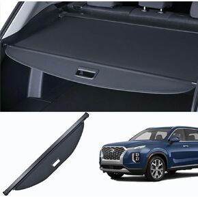 Trunk Cargo Cover Compatible for Hyundai Palisade 2020 2021 2022 2023 2024 2025 Retractable Rear Trunk Cargo Luggage Security Shade Cover Shield