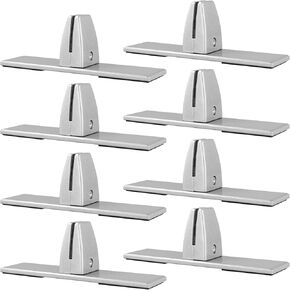 8 Pcs Sneeze Guard Support Clamp Bracket, Aluminum Partition Shield Base, Office Desk Support Clamp Bracket for Counter Desk Divider