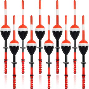 SILANON Wood Slip Bobbers Fishing Floats and Bobbers Spring Oval Stick Slip Floats for Crappie Catfish Trout Panfish Walleyes Fishing 5/10pcs