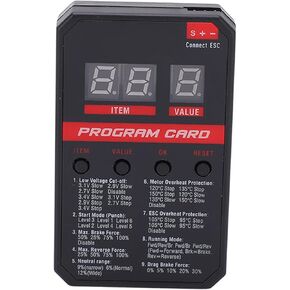 SUNGOOYUE ESC LED Program Card, Brushless Waterproof ESC Programing Card RC Car LED Program Card for Rocket V2 ESC 45A 60A 80A 120A 150A