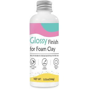 100ml Foam Clay Varnish, Colourless Scratch Resistant Glossy Air Dry Clay Glaze, Air Dry Clay Varnish for Create Waterproof Foam Clay from Home