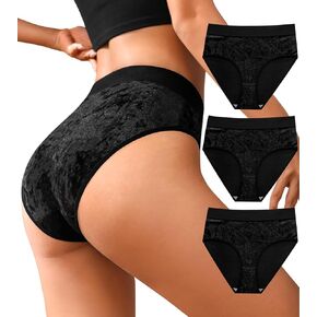 ملابس داخلية بكيني عالية الخصر للنساء من ASIMOON سراويل داخلية ناعمة وجذابة للسيدات مكونة من 3 قطع in Kuwait