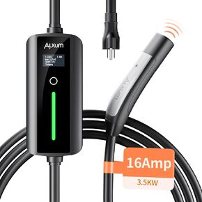 Alxum Level 2 Tesla Charger - 16A 240V Tesla Home Charger NEMA 6-20P with 16.4ft Electric car Charger for All Tesla Models Y/3/S/X Cybertruck Support One-Click Opening Function