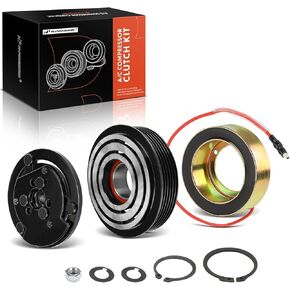 A-Premium Air Conditioner AC Compressor Clutch Kit Compatible with Freightliner Argosy, B2, Cascadia, Century Class, Classic, Columbia, Condor, Coronado, FB65, FC70, MB60, Sprinter & Sterling 825, 827