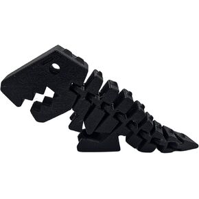 تمثال ريكسي القابل للتجميع - تخفيف التوتر والتوحد واضطراب فرط الحركة ونقص الانتباه - ديناصور مرن - مفاصل مفصلية (أسود) in Kuwait