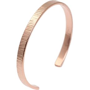 John S. Brana Chased Copper Cuff Bracelet Handmade Jewelry - Durable Copper - 100% Solid Copper