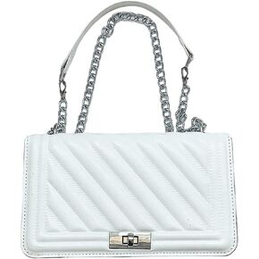 Floerns Women's Leather Shoulder Bag Embossed Clutch Purse Square Handbag