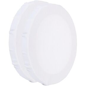 PATIKIL Paint Canvases Panel for Painting, 2 Pack 8x8 Inch Round Wood Frame Stretched Blank Art Board Panels for Acrylic, Oil, Tempera Painting, White
