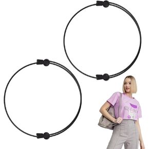 2pcs Crop Bands, Adjustable Clothes Tuck Bands Stretchy Tuck Tools Elastic Ropes Belts for Tucking Tee Shirt Crop Strap Top
