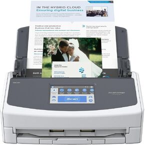 Fujitsu ScanSnap iX1600 Wireless Document, Photo & Receipt Scanner, Large Touchscreen, Cloud Enabled, Auto Color/Grayscale/Monochrome Detection, Fast Scans Up to 40 PPM, White, (Renewed)