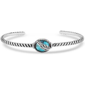 Montana Silversmiths World's Feather Turquoise Cuff Bracelet